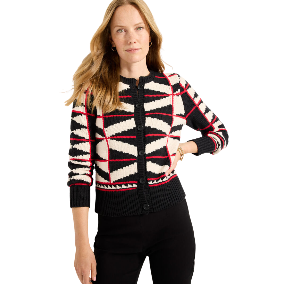 Nic + Zoe Scarlet Angles Cardigan