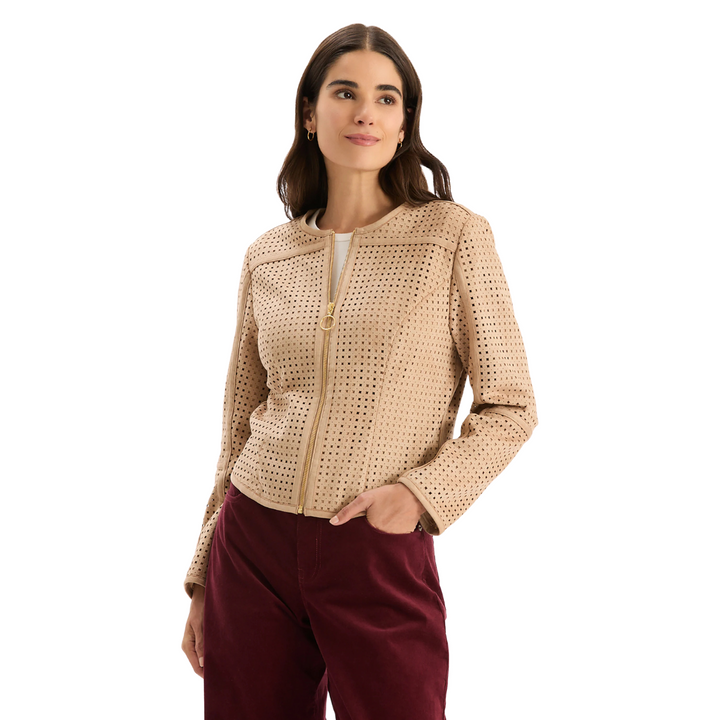 Tyler Boe Piper Punched Faux Suede Jacket
