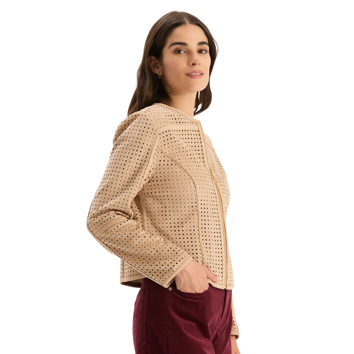 Tyler Boe Piper Punched Faux Suede Jacket