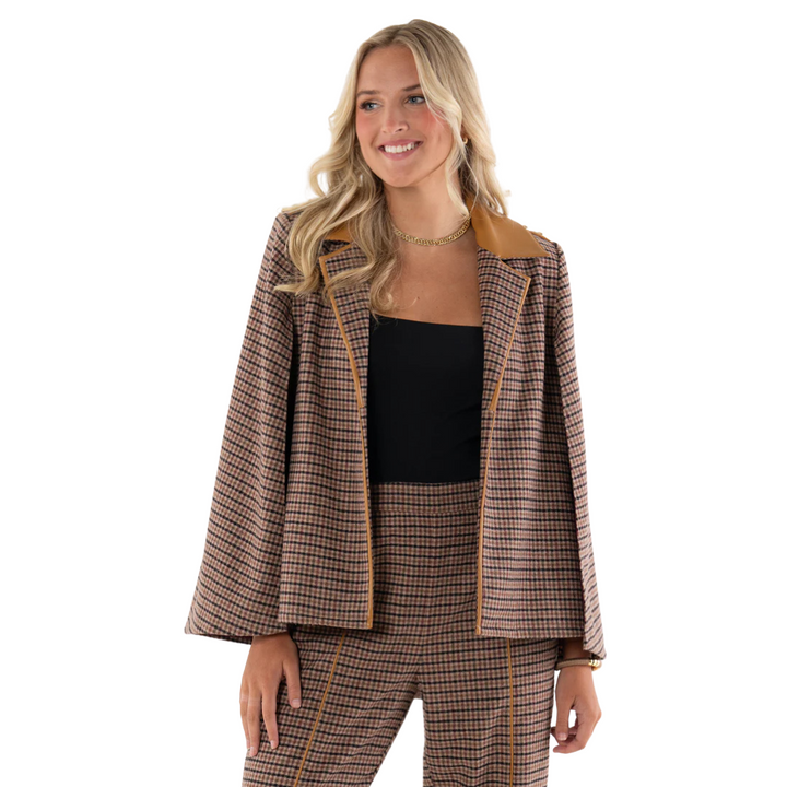 Emily McCarthy Overlay Cape Tweed