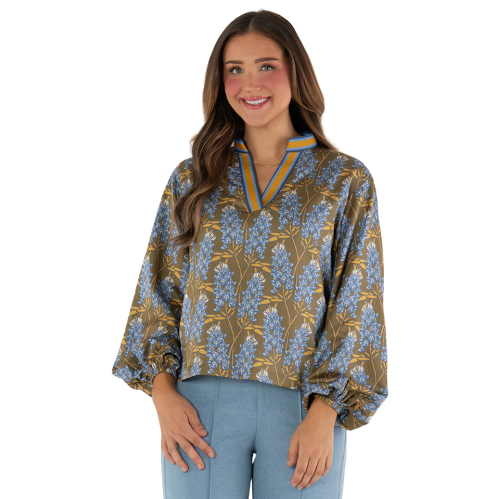 Emily McCarthy Lolli Top Bluebonnet