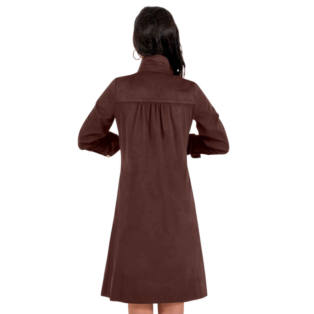 Gretchen Scott Ruffle Rumble Dress Espresso
