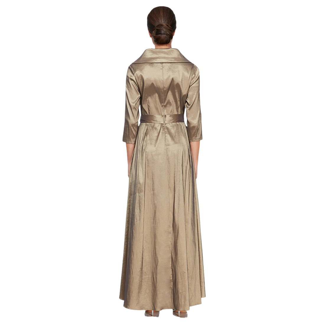 Alex Evenings Portrait Collar Taffeta Dress