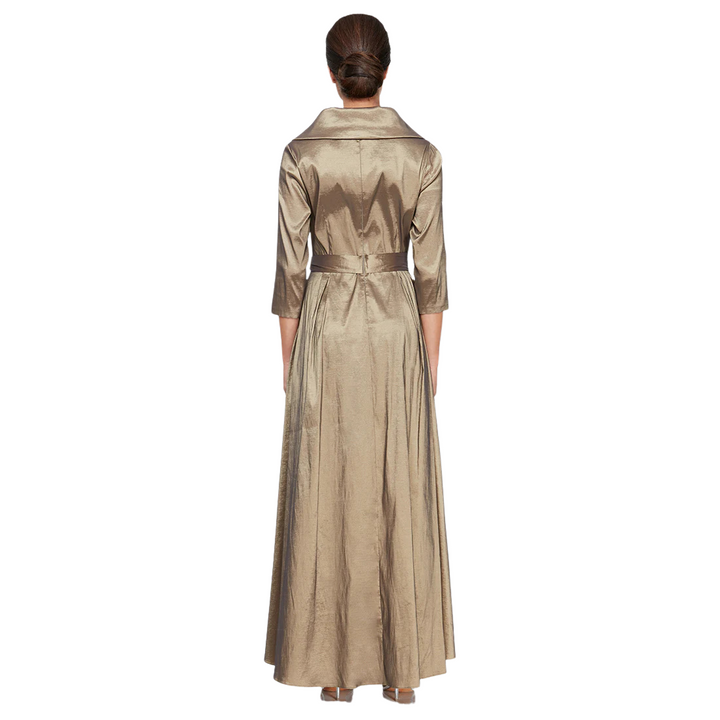 Alex Evenings Portrait Collar Taffeta Dress