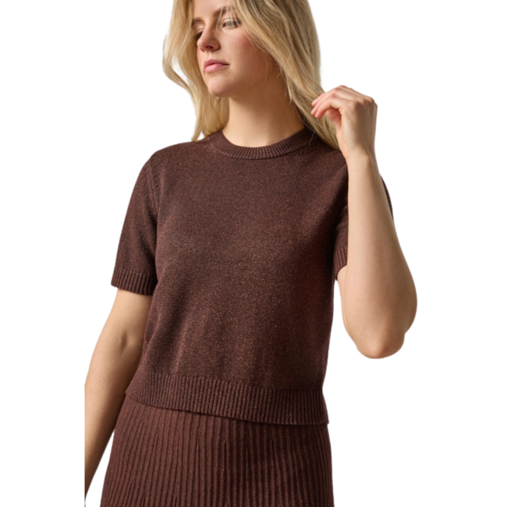 Lilla P Short Sleeve Sparkle Sweater