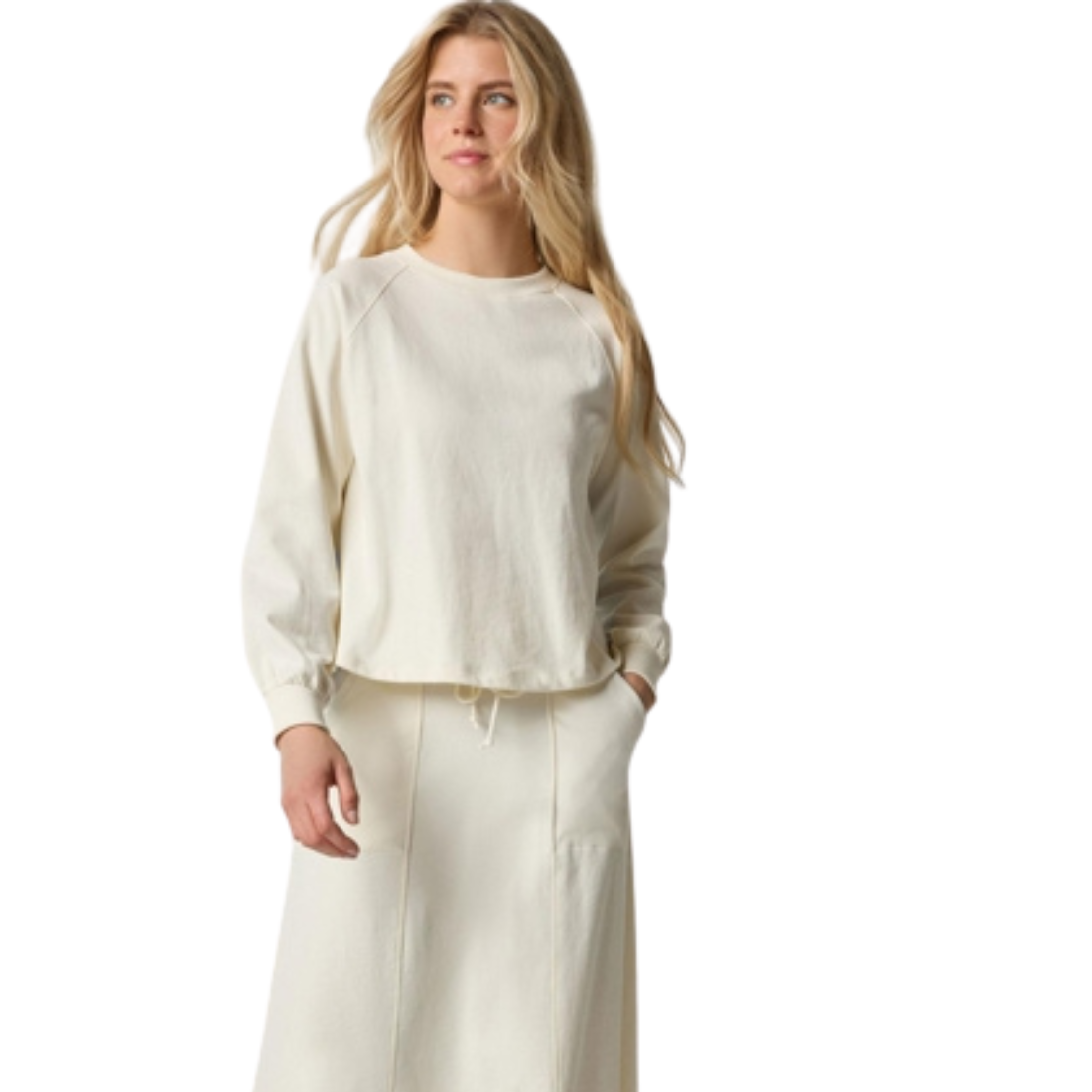 Lilla P Pleat Back Crewneck