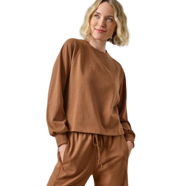 Lilla P Pleat Back Crewneck