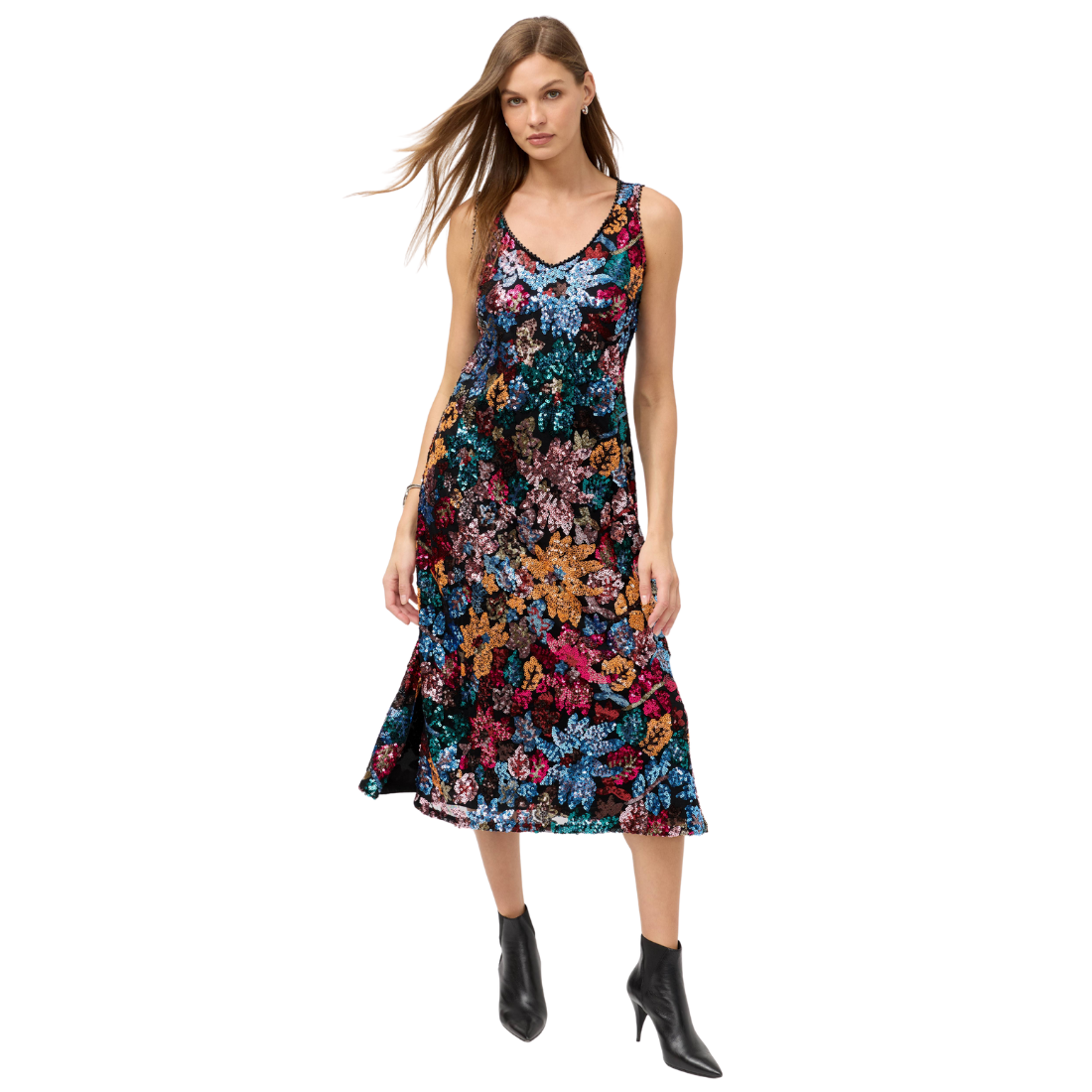 Johnny Was Rosali Sequin Dress