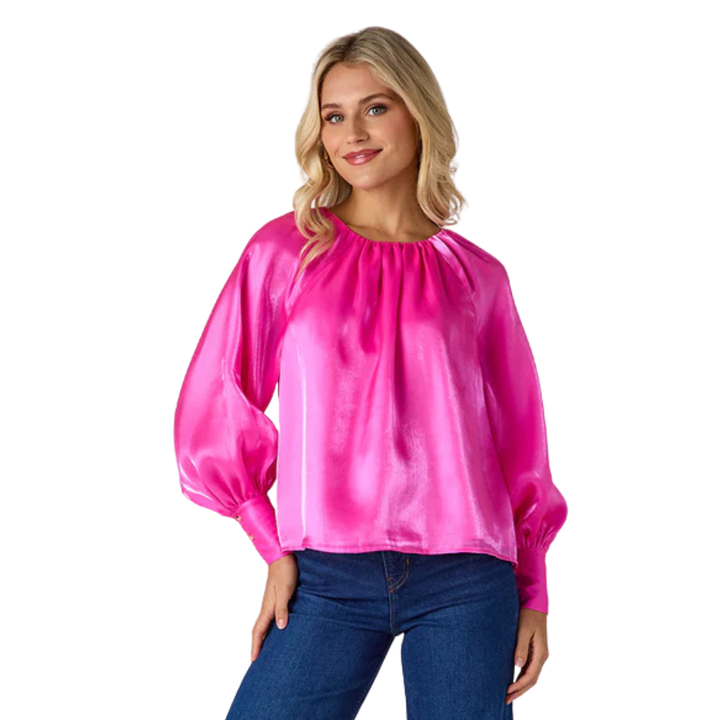 Crosby Elizabeth Blouse Mollie Pink