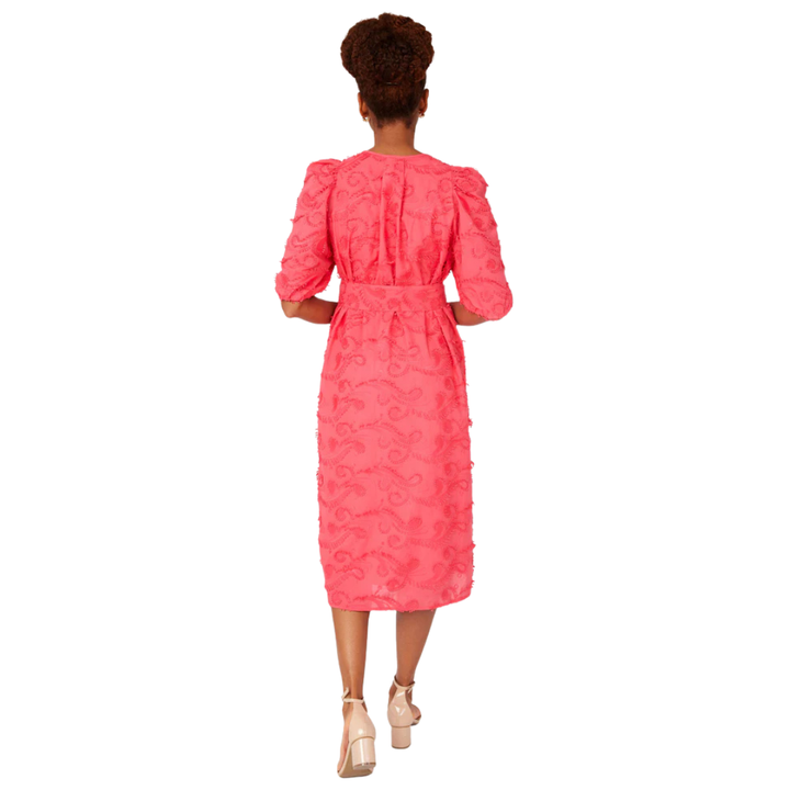 Abbey Glass Florence Dress Hot Coral Paisley