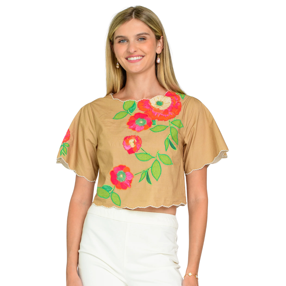 Elizabeth James Paloma Top Poppy Patch Iced Coffee
