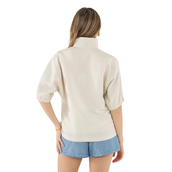 Emily McCarthy Poppy Top Sandshell Linen