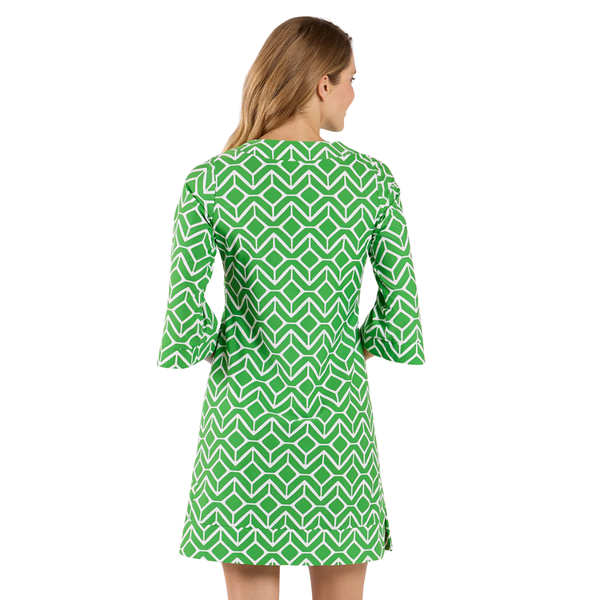 Jude Connally Megan Dress Sail Geo Green