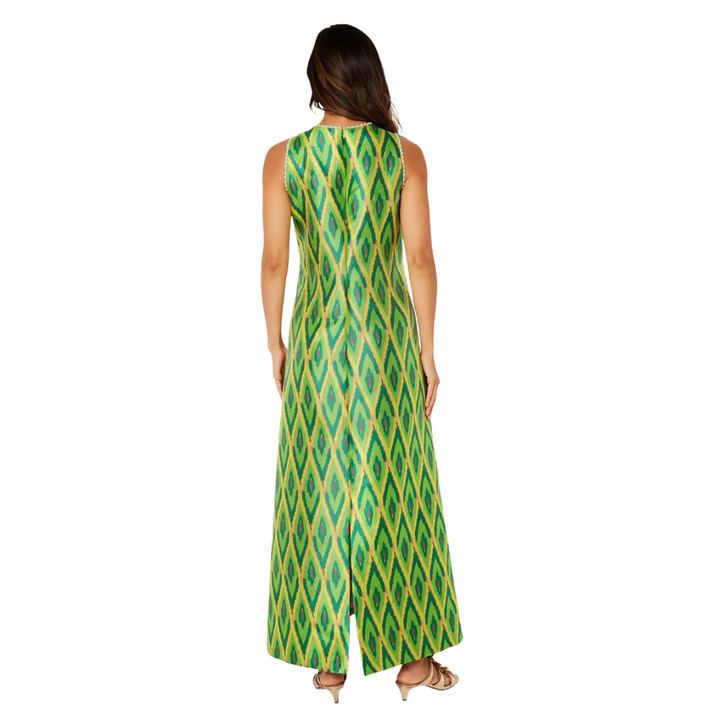 Abbey Glass Hannah Dress Lime Ikat