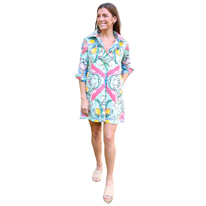 House of MBR Shirt Dress Mint Chinois