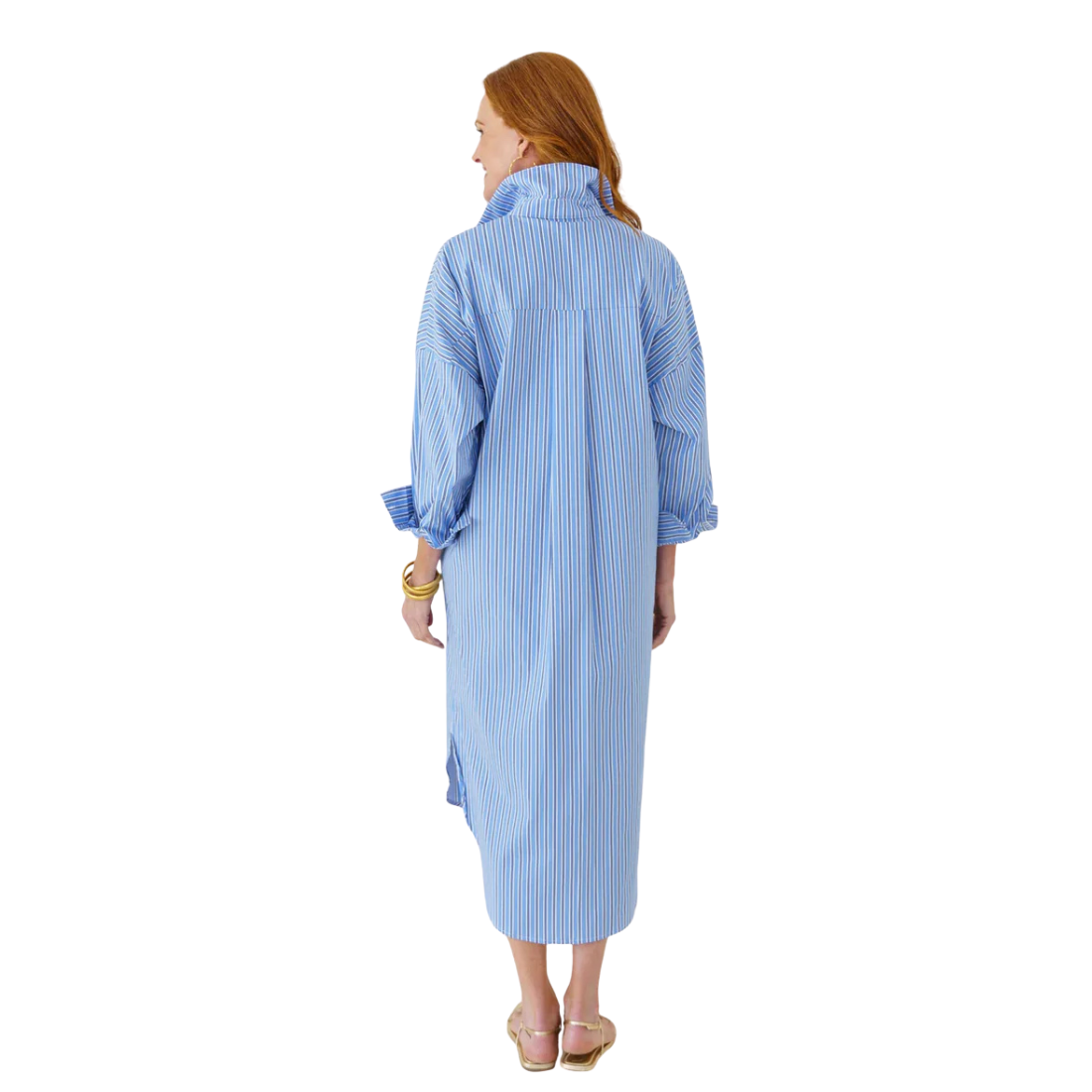 Caryn Lawn Phoebe Dress Blue and Navy