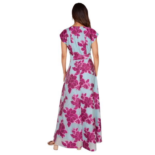 Abbey Glass Olivia Dress Berry Peony Organza