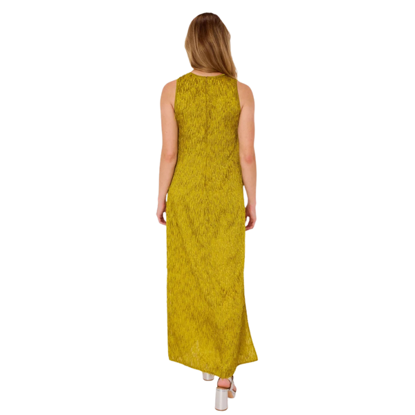Abbey Glass Hannah Dress Olive Fringe
