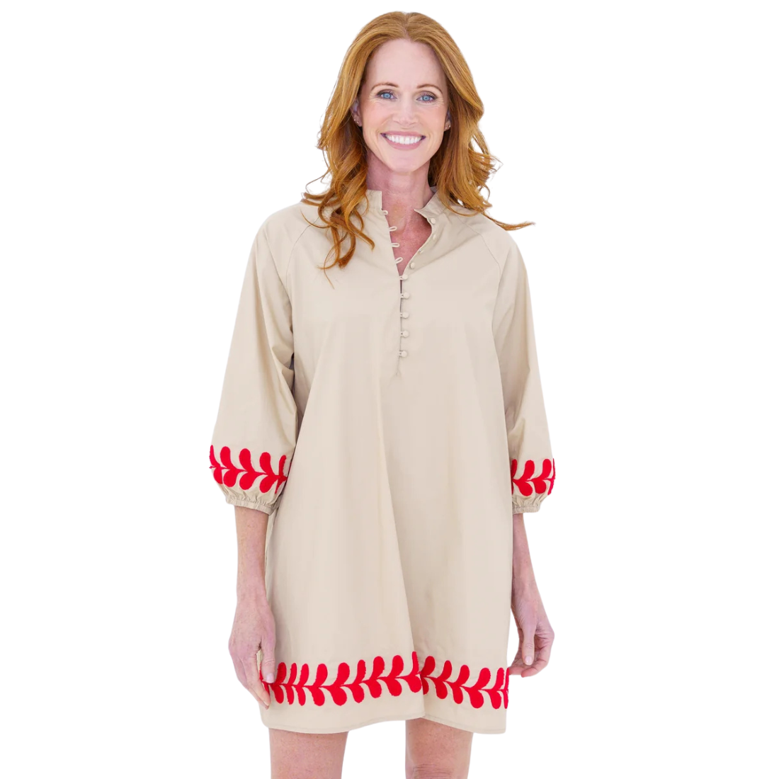 Caryn Lawn Jenny Dress Khaki