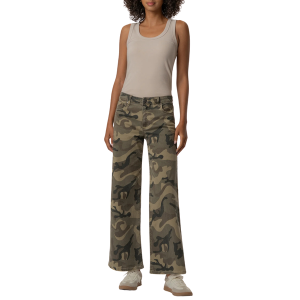 KUT Meg High Rise Wide Leg Camo