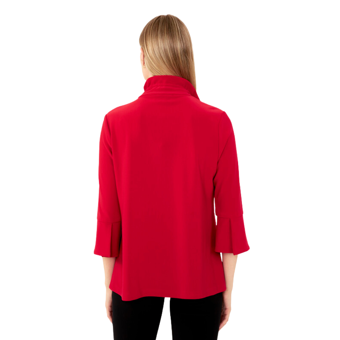 Joseph Ribkoff Shirred Collar Jacket Red