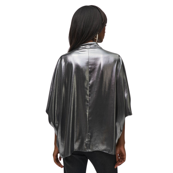 Joseph Ribkoff Metallic Wrap Top