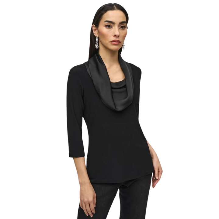 Joseph Ribkoff Satin Cowl Neck Top