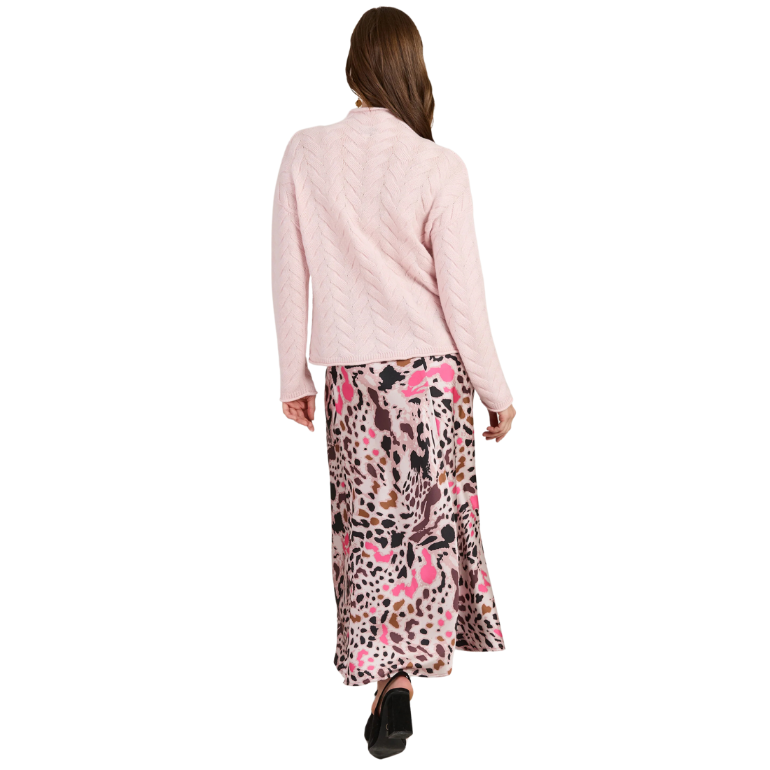 Tyler Boe Edie Pink Cheetah Skirt