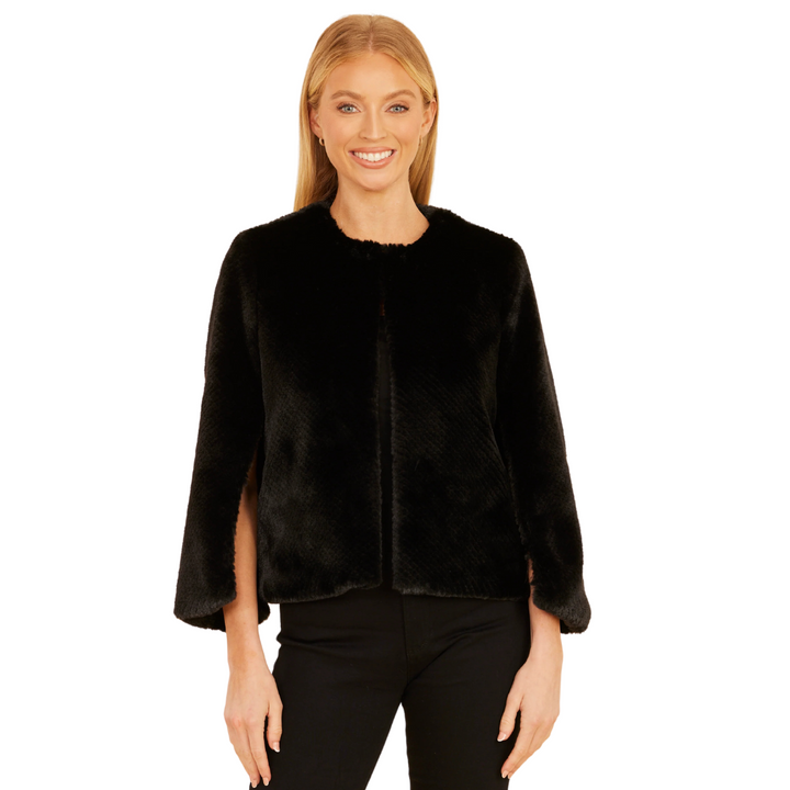 Dolce Cabo Faux Fur Split Sleeve Jacket