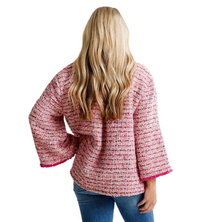 Caryn Lawn Bridget Tweed Jacket Pink