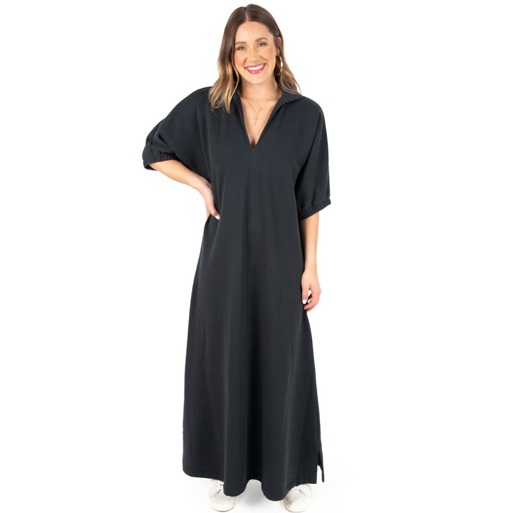 Emily McCarthy Poppy Maxi Black French Terry