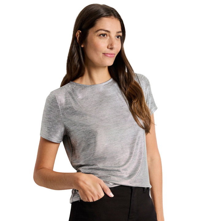 Nic + Zoe Shine Drape Tee