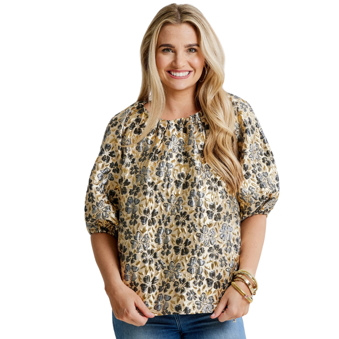 Caryn Lawn Cami Jacquard Top Smoke