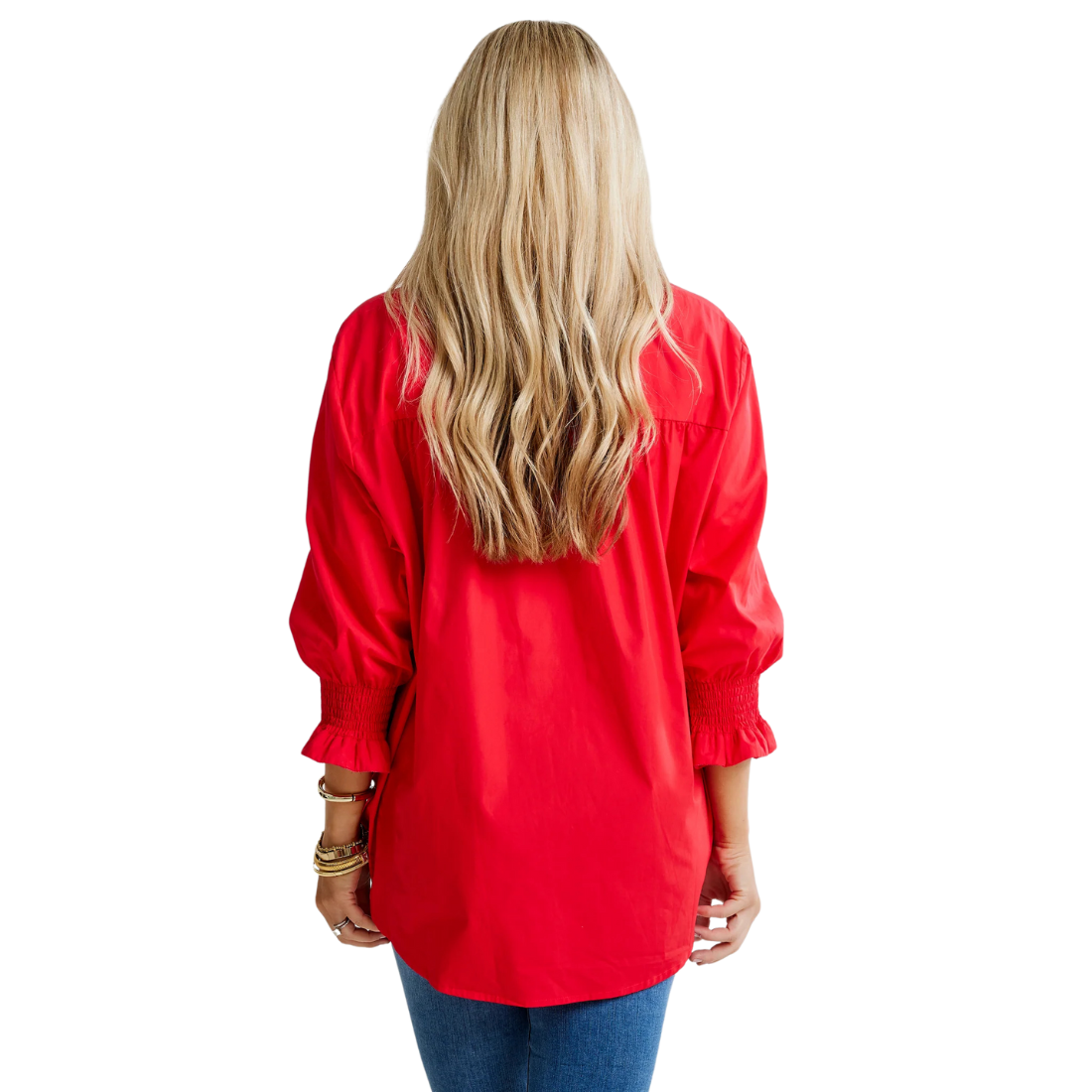 Caryn Lawn Kimberly Top Red with Velvet