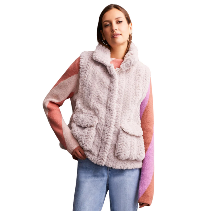 Tribal Fluffy Vest Orchid