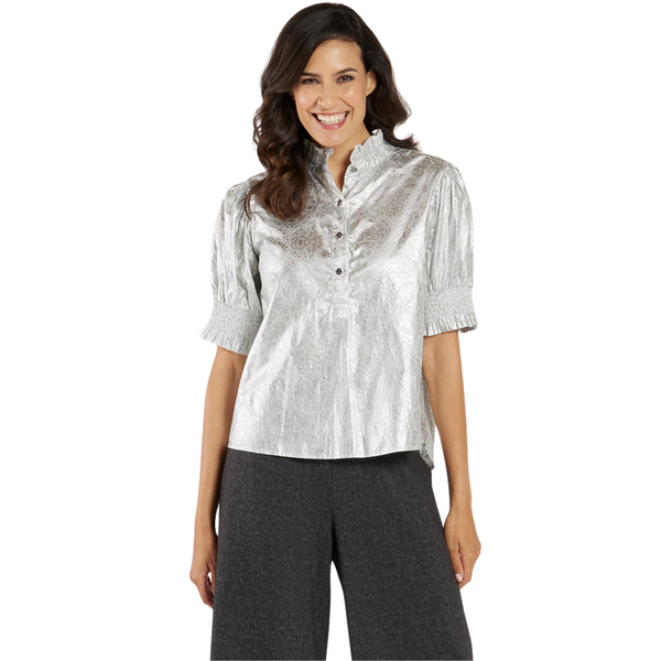 Jude Connally Orla Top Silver Foil