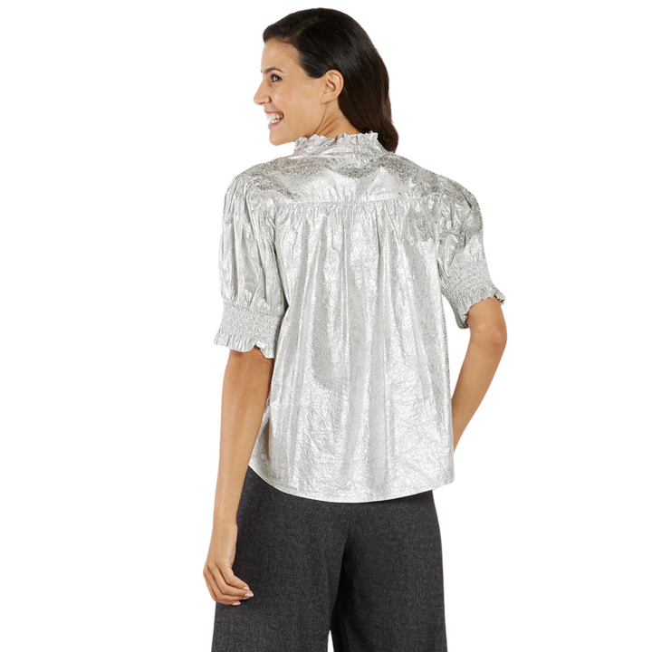 Jude Connally Orla Top Silver Foil