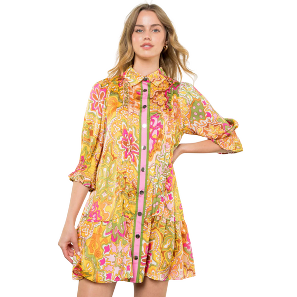 Sunny Printed Mini Dress