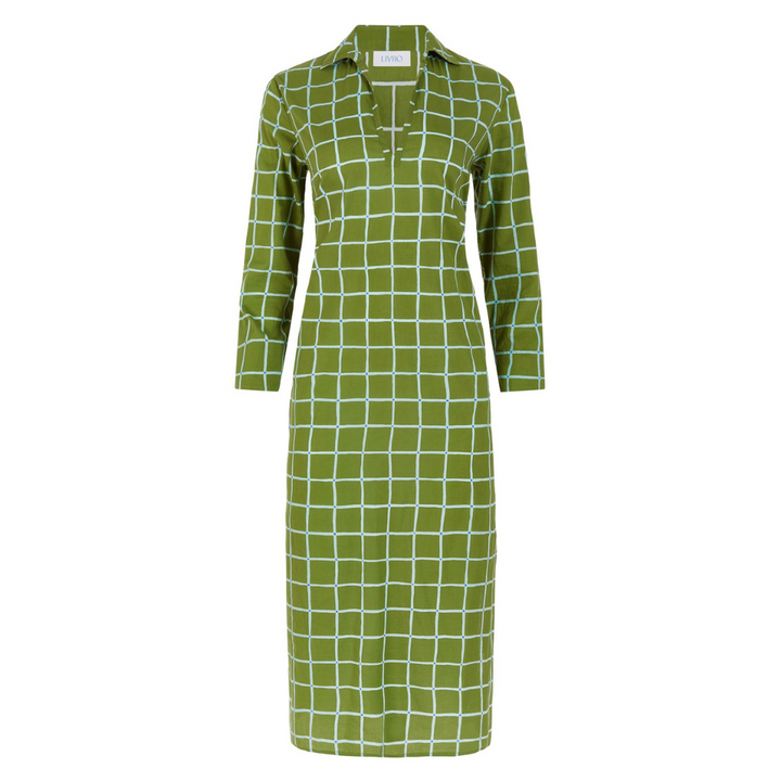 Livro Classic Kurta Dress Boxwood Grid