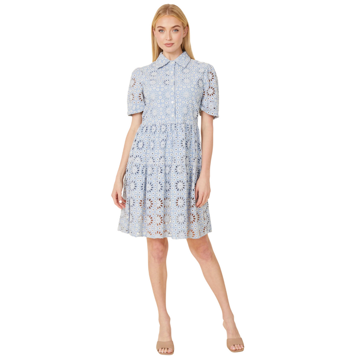 Dolce Cabo Eyelet Shirtdress Blue