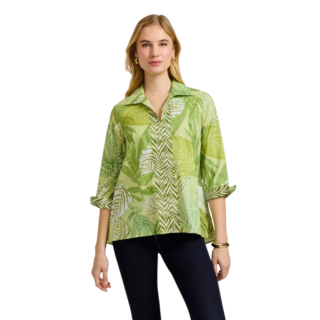 Foxcroft Agnes Jungle Top