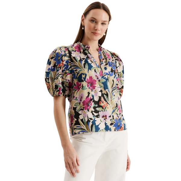 Tyler Boe Jenna Watercolor Floral Top