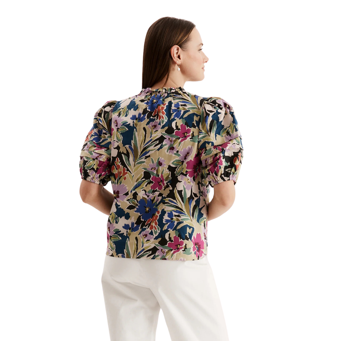 Tyler Boe Jenna Watercolor Floral Top