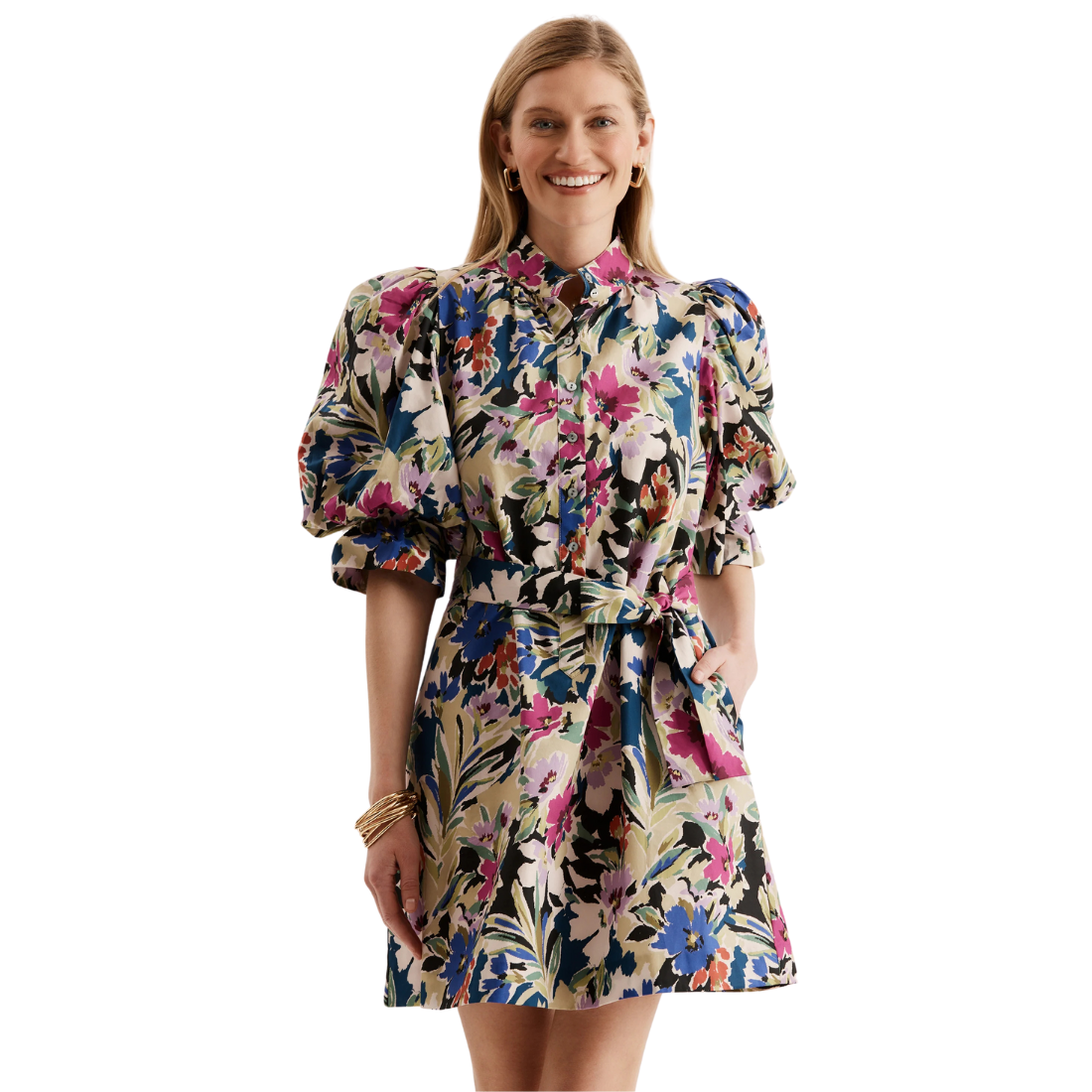 Tyler Boe Lydia Dress Watercolor