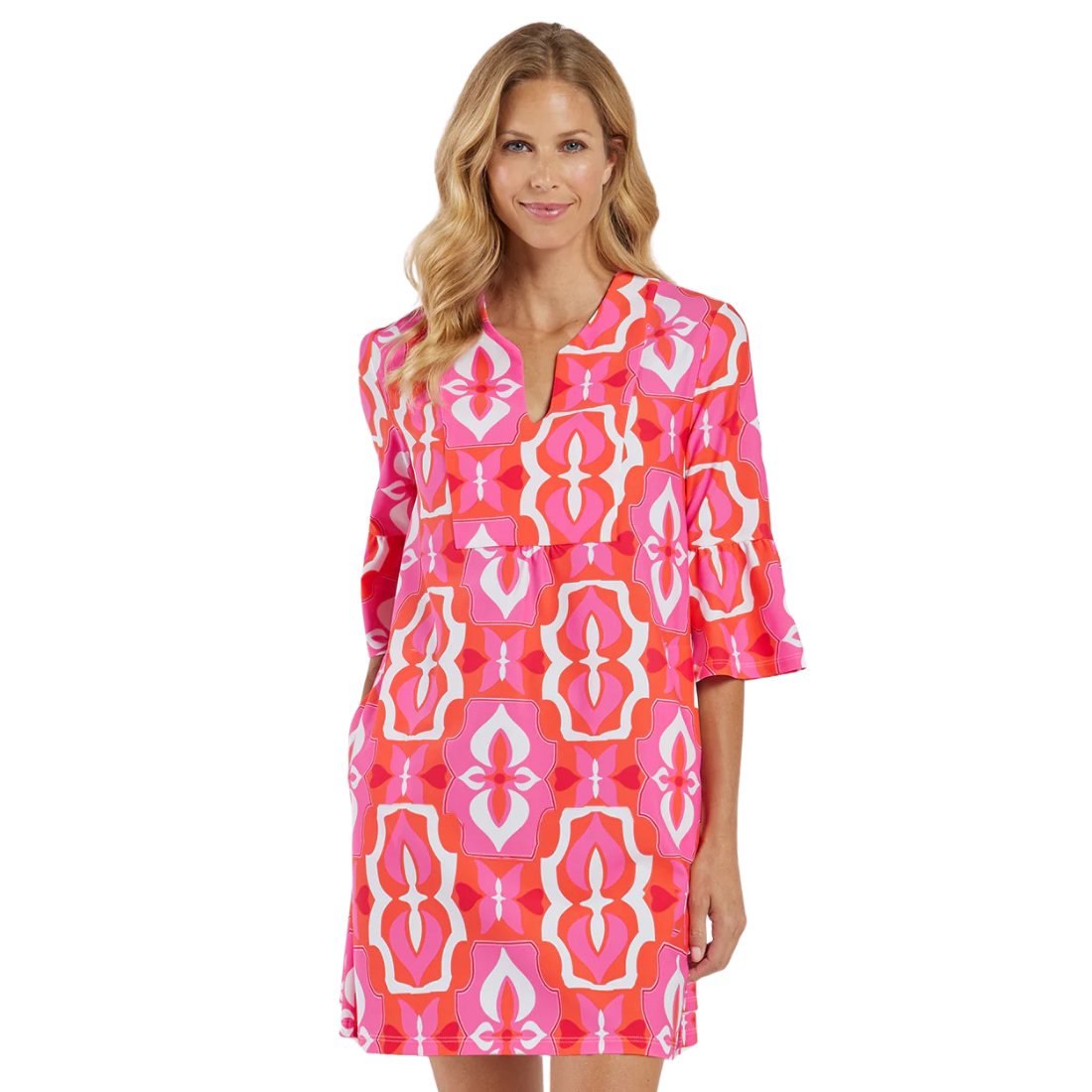 Jude Connally Kerry Dress Buttterfly Tile Sorbet