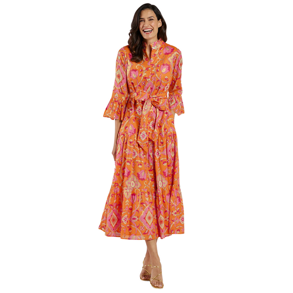 Jude Connally Roxie Dress Gilded Garden Mandarin