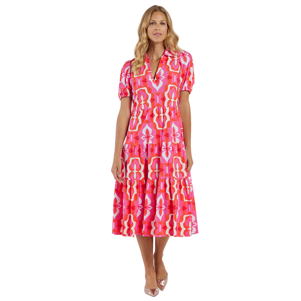 Jude Connally Portia Dress Butterfly Tile Sorbet