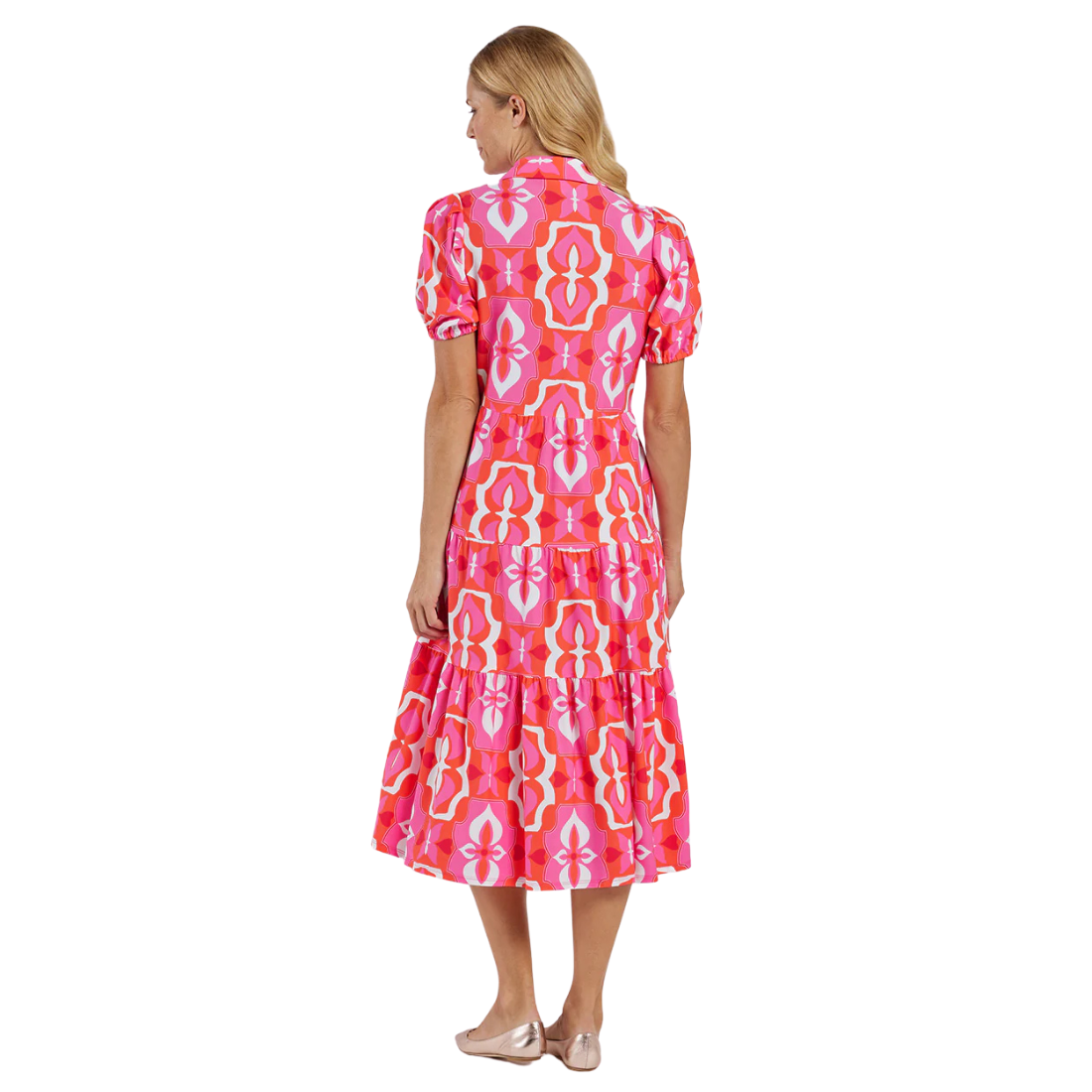 Jude Connally Portia Dress Butterfly Tile Sorbet