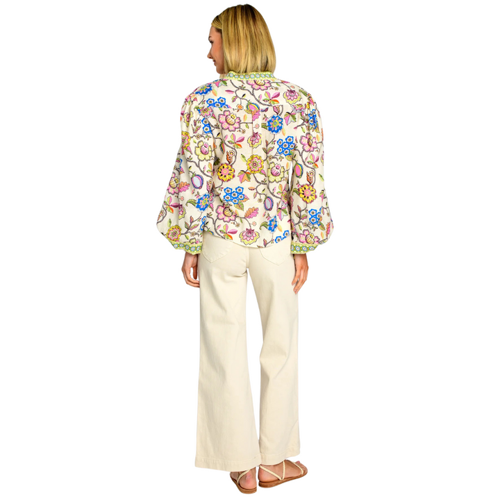 Elizabeth James Emily Top Spring Flower Ivory