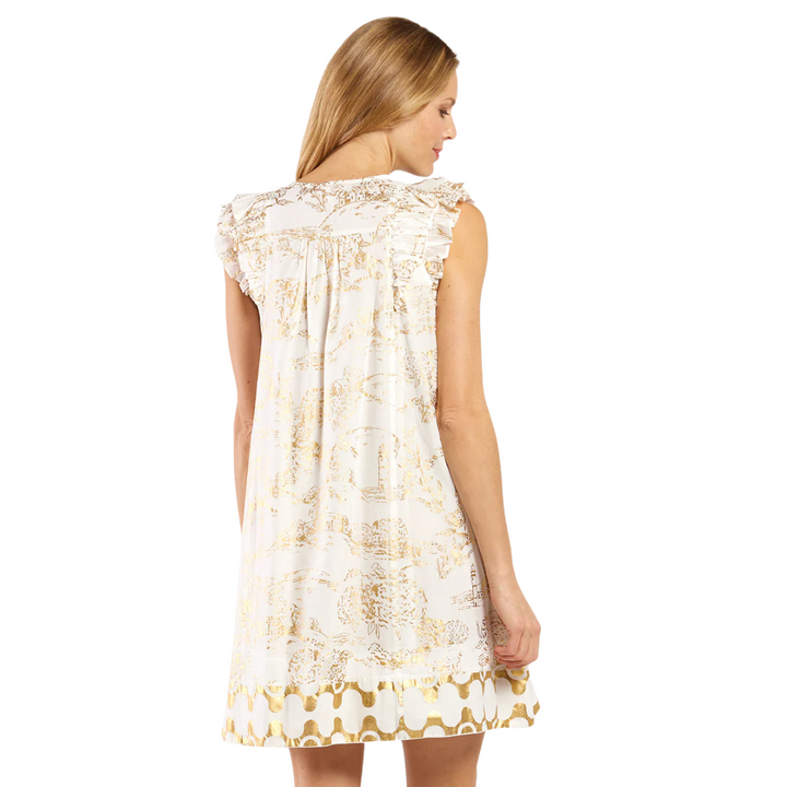 Jude Connally Tiegen Dress Toile White Gold